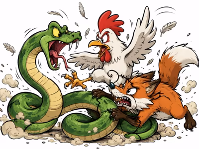 Poule Renard Vipere