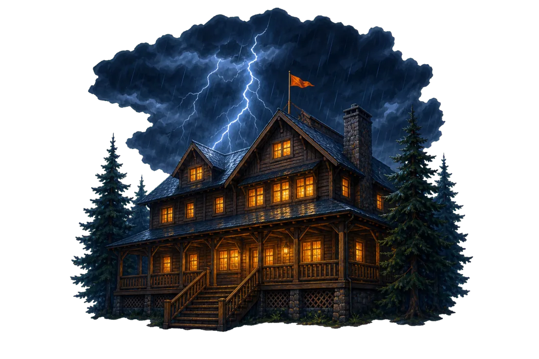 Murder party en colo : le chalet des Flots Bleus isolé sous l'orage, le soir du meurtre du directeur