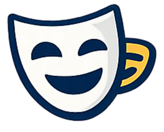 Jeu de l'oie géant, les cases vertes : un masque de théâtre pour les stands de scène