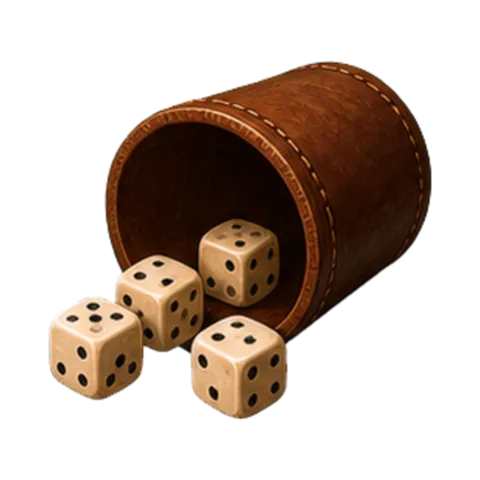 Soirée casino en colo : le poker des dés, le gobelet de cuir renversé et les dés qui roulent sur la table