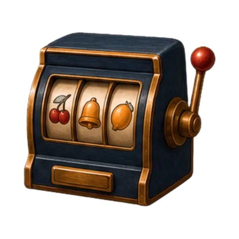 Soirée casino en colo : la machine à sous, son bras rouge et ses trois rouleaux à symboles à aligner