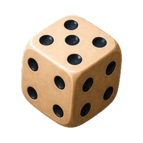 Soirée casino en colo : le jeu des dés, un gros dé blanc à points noirs, le stand où l'on mise sur la somme de trois dés