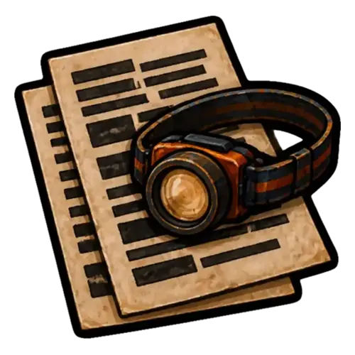 Les deux fragments à recopier et une lampe frontale, quatrième énigme du code de Zombieland