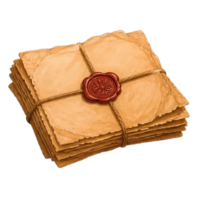 Escape game : la potion interdite — le kit imprimé du jeu, parchemins scellés à la cire