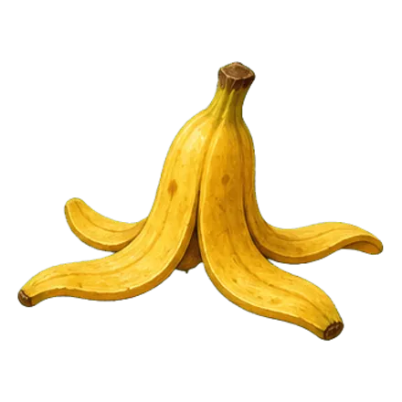 Intervilles, carte joker peau de banane : une peau de banane ouverte
