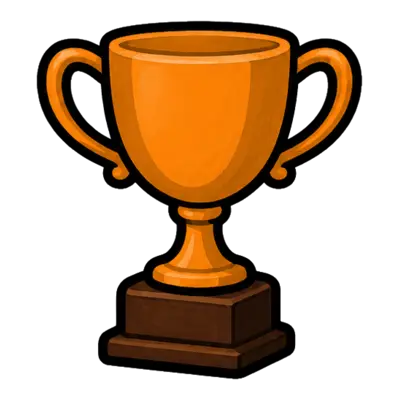 Concours de danse de soirée boum : le trophée du battle remis au gagnant du cercle.