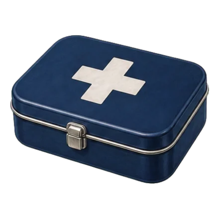 Trousse de premiers secours fermée — les soins et l'appel des secours en accueil collectif de mineurs