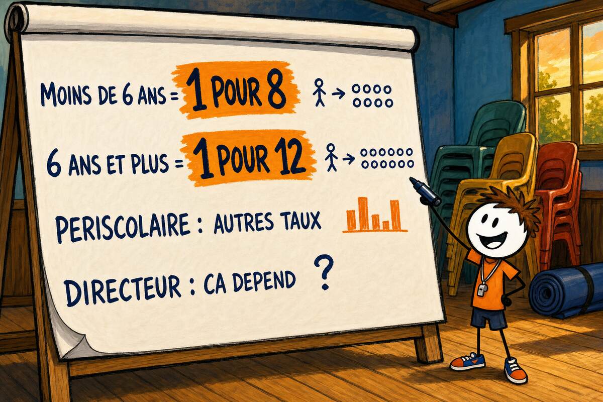 Le taux d'encadrement en ACM : périscolaire, centre de loisirs et colo