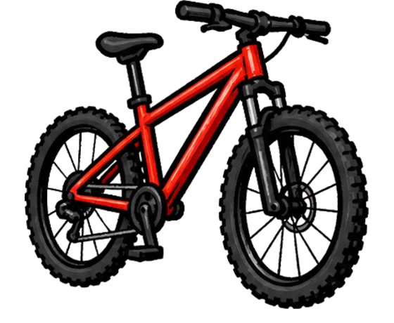 Vélo tout terrain prêt pour une sortie encadrée en accueil collectif de mineurs