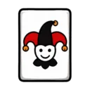 Icône du jeu Tour du monde : une carte à jouer montrant un joker coiffé de son chapeau à grelots